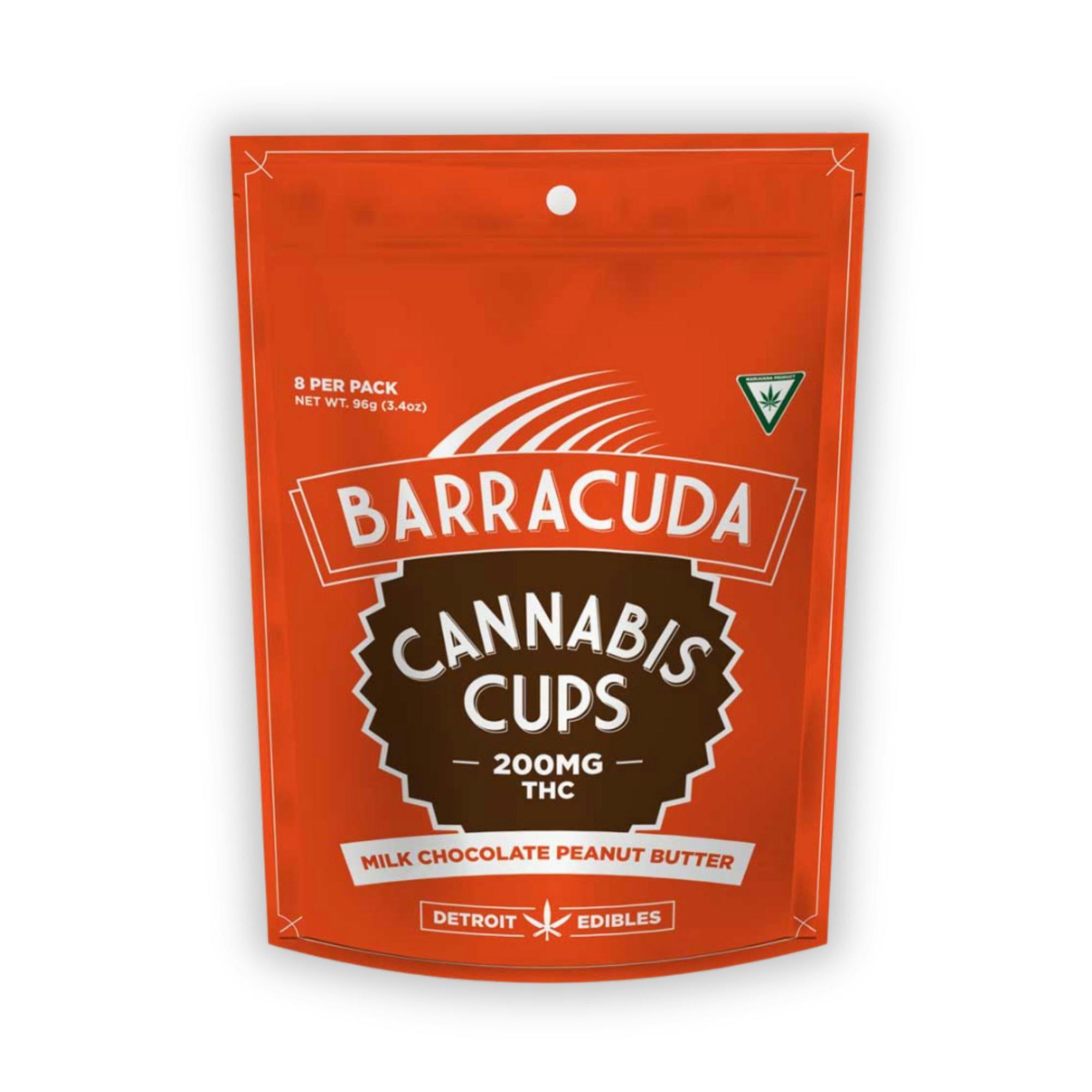 Detroit Edibles | Barracuda Cups | Goodnight Milk Chocolate Peanut Butter | 4:1 THC:CBD 200mg
