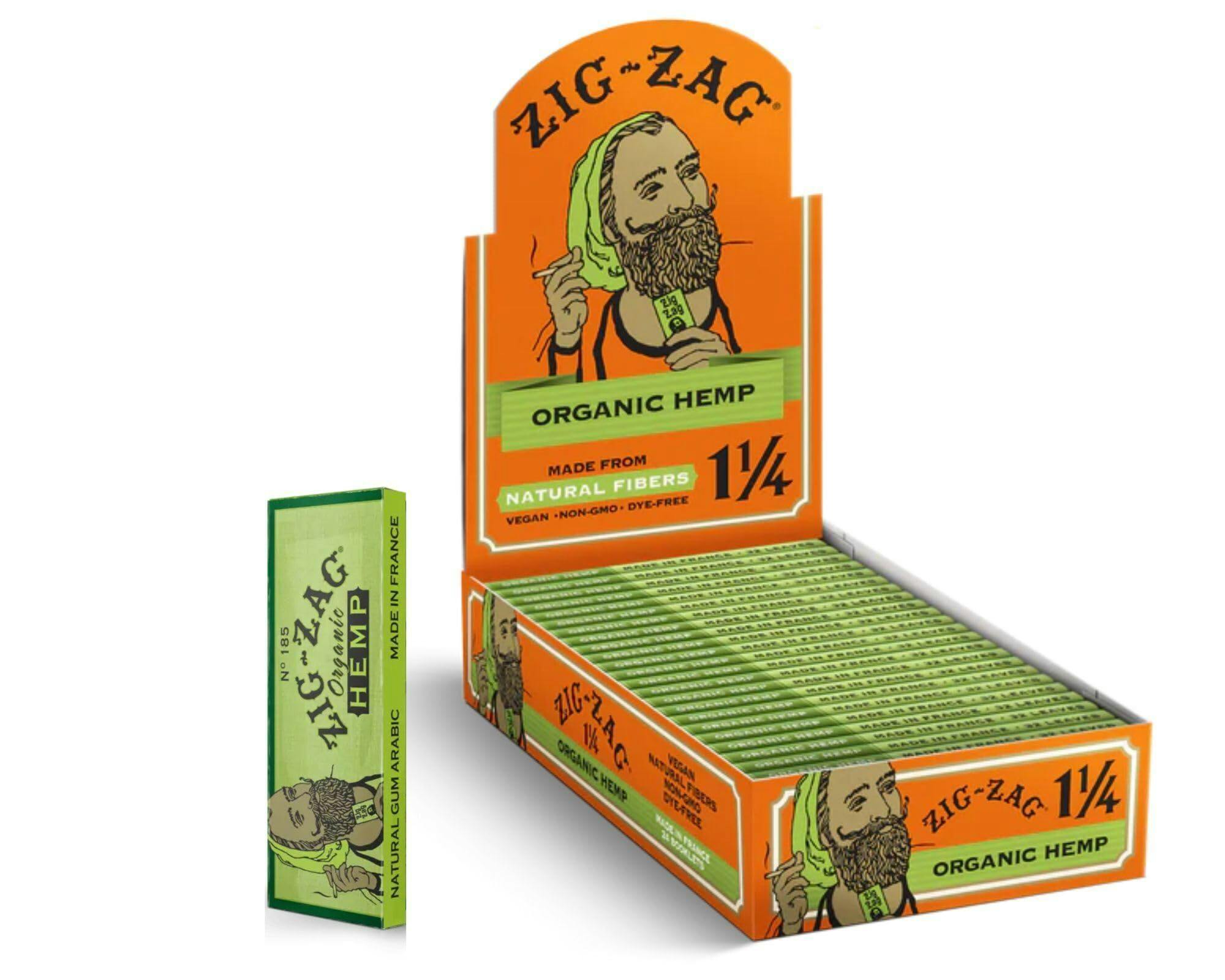 ZIG ZAG: ORGANIC HEMP 1 1/4" ROLLING PAPERS