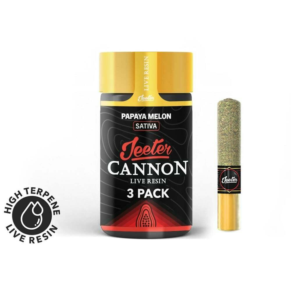 JEETER: DONNY BURGER LIVE RESIN INFUSED BABY CANNONS INDICA 1.5G PREROLL 3 PACK