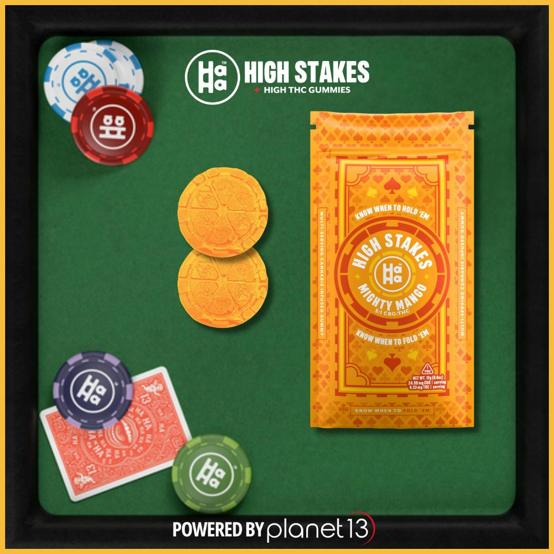 HaHa HS Mighty Mango 3:1 300mgCBG:100mgTHC Gummies