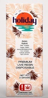 Holiday Live Resin 2g Zelato
