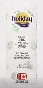 Holiday - Melonzilla - 2g Live Resin Disposables