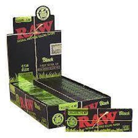 Raw - Black Organic Hemp Rolling Papers 1 1/4