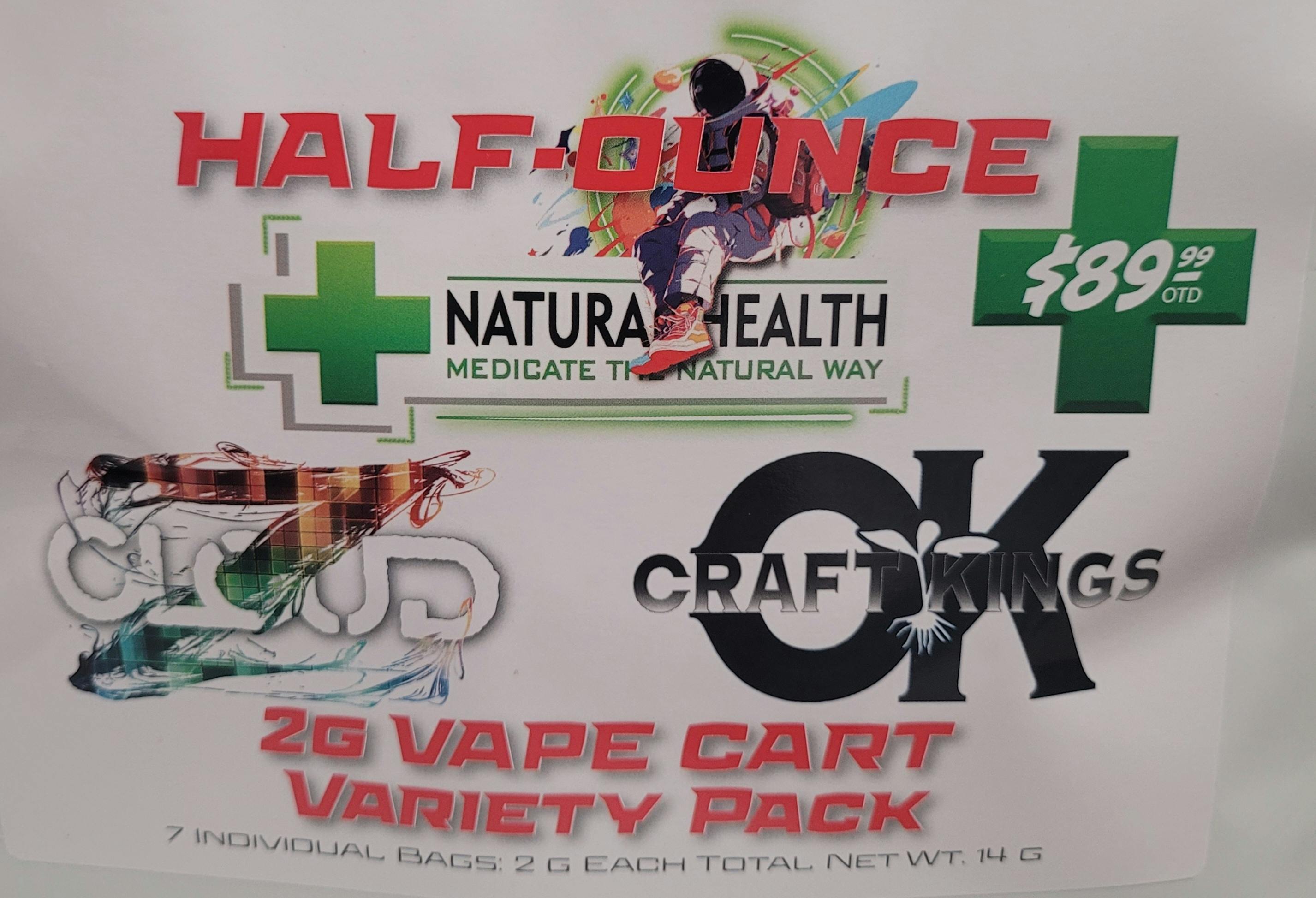 Natural Health/CloudZ/Craft Kings - Disposable - Variety Pack 2g