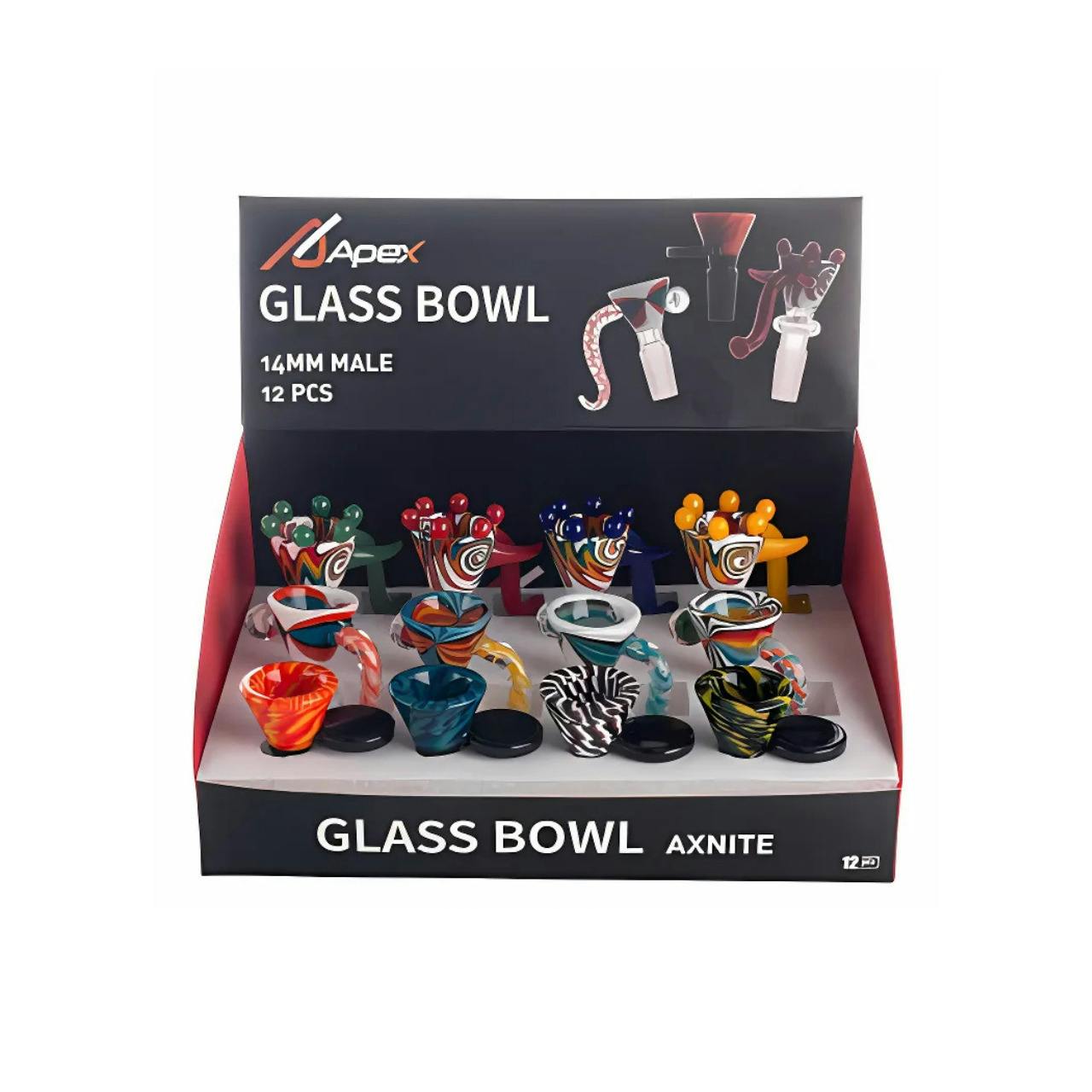Apex Glass Axinite Flower Bowls Assorted Colors