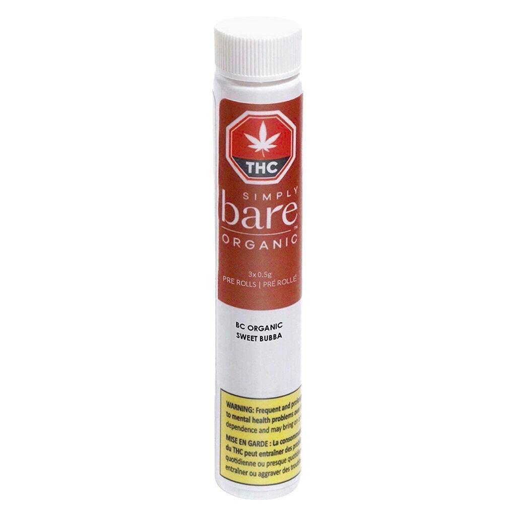 Simply Bare - BC Organic Sweet Bubba Pre-Rolls Indica - 3x0.5g