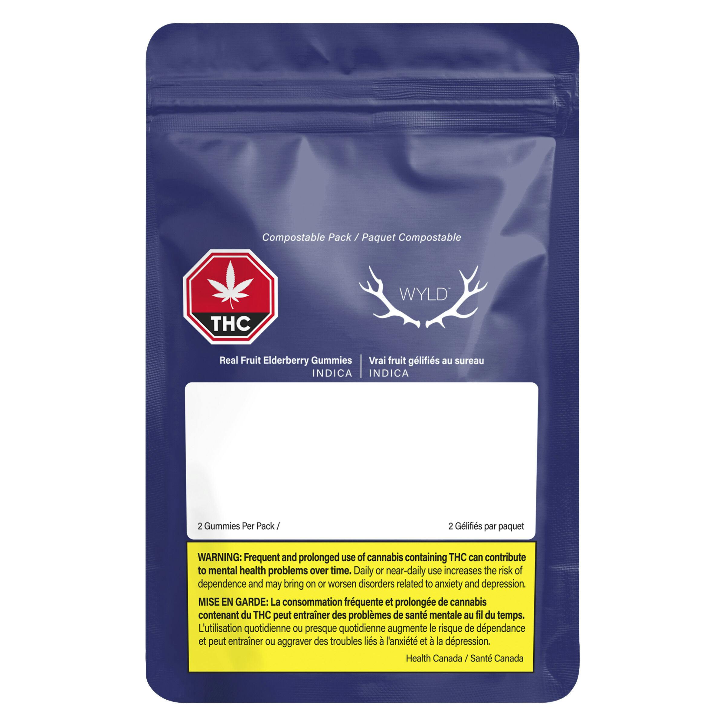 Wyld - Real Fruit Raspberry Soft Chew Indica - 2 pack