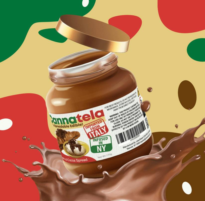 Cannatela | Hazelnut-Cocoa Spread | 9mg THC : 10.5mg CBD : 11.5mg CBG | 10 servings