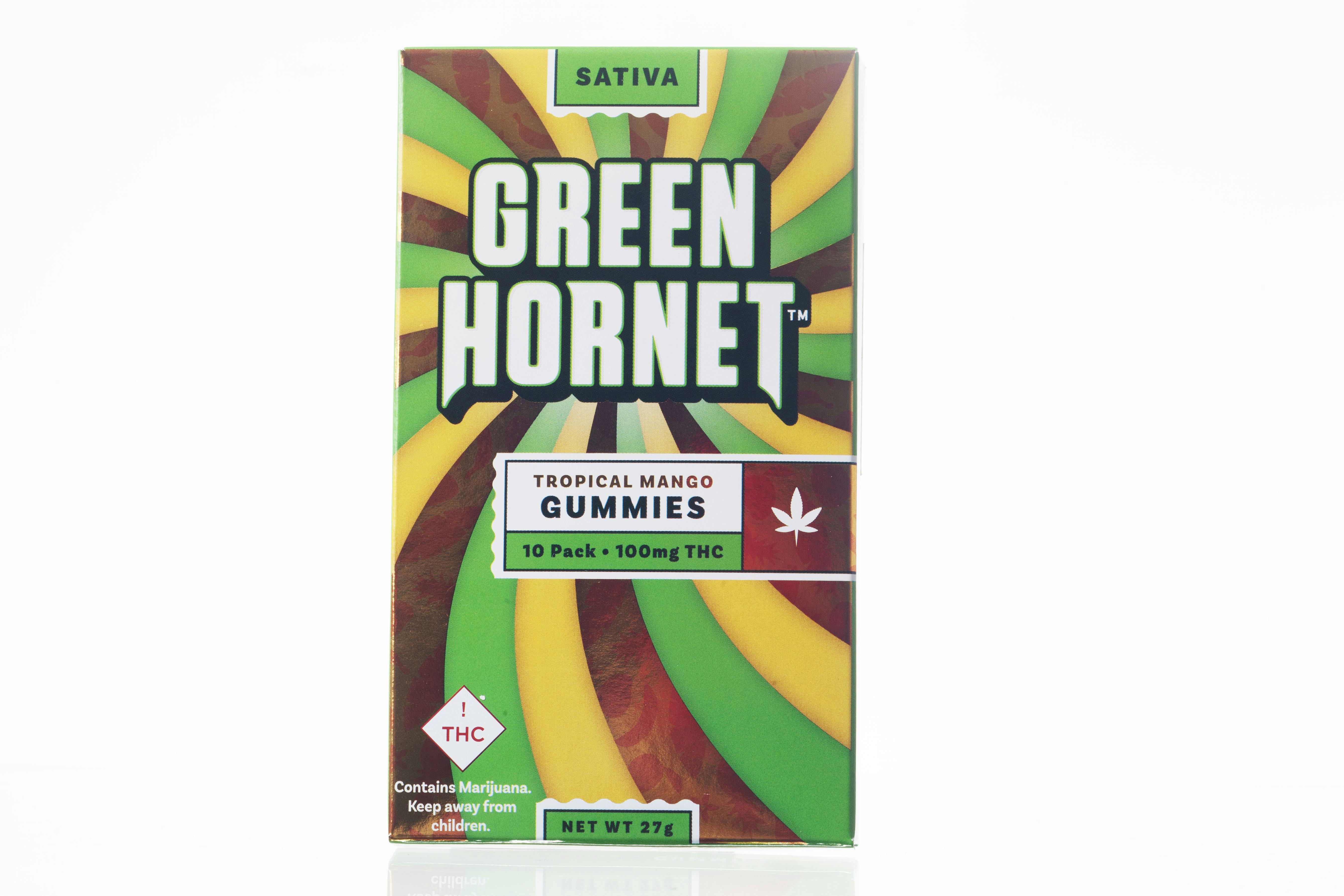 Green Hornet Sativa Gummies - Mango - 100 MG