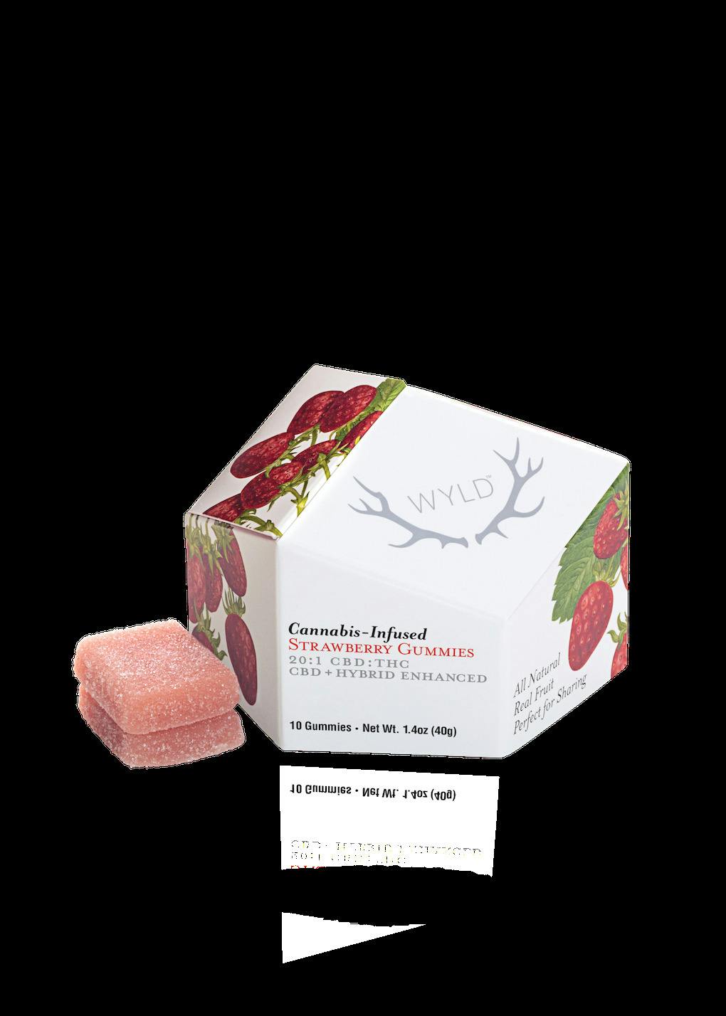 Wyld Strawberry 20:1 CBD:THC Gummies 1mg 10pk