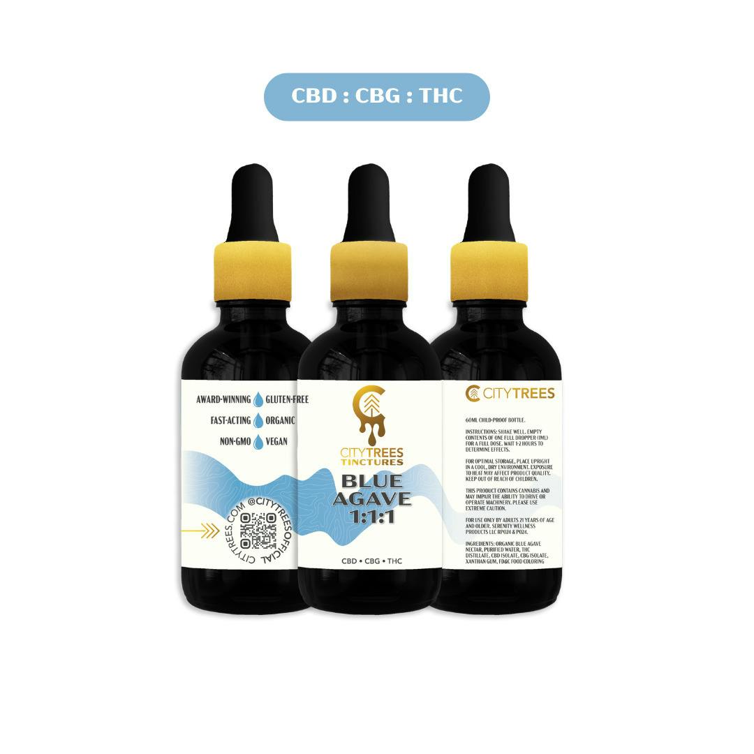 City Trees Blue Agave 1:1:1 THC:CBD:CBG Tincture