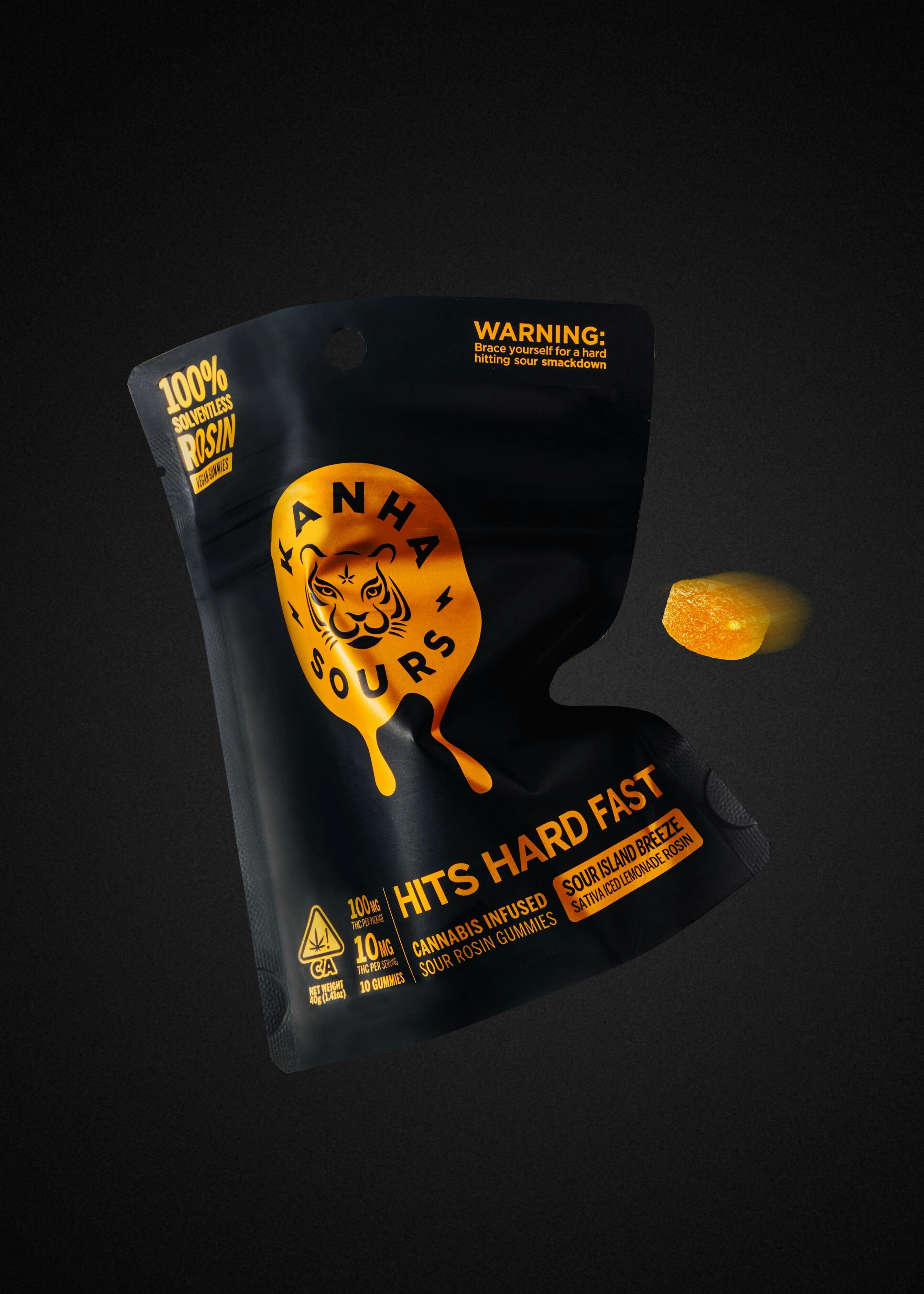 Kanha Sour Island Breeze (S) Vegan Solventless Rosin Gummies 10mg 10pk