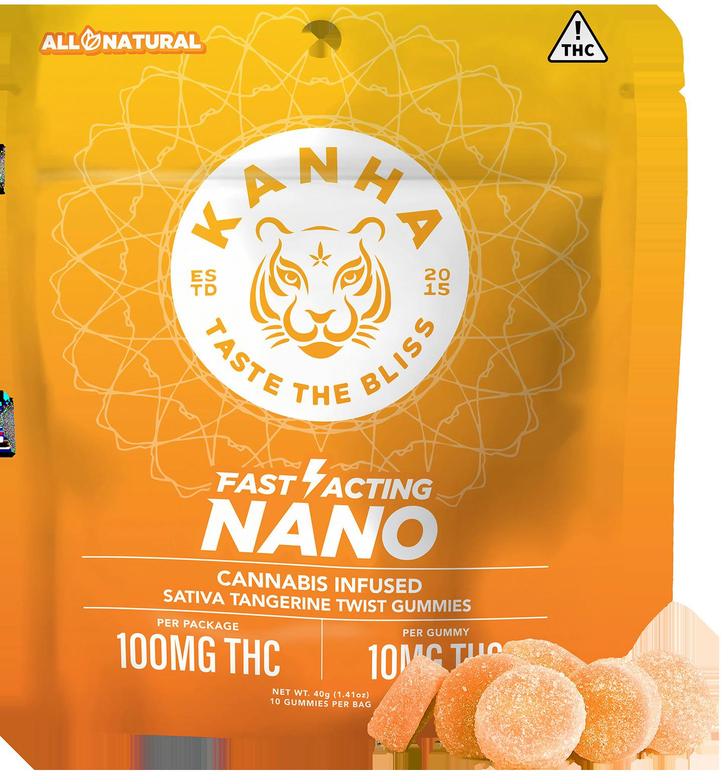 Kanha Nano Tangerine Twist (S) Gummies 10mg 10pk