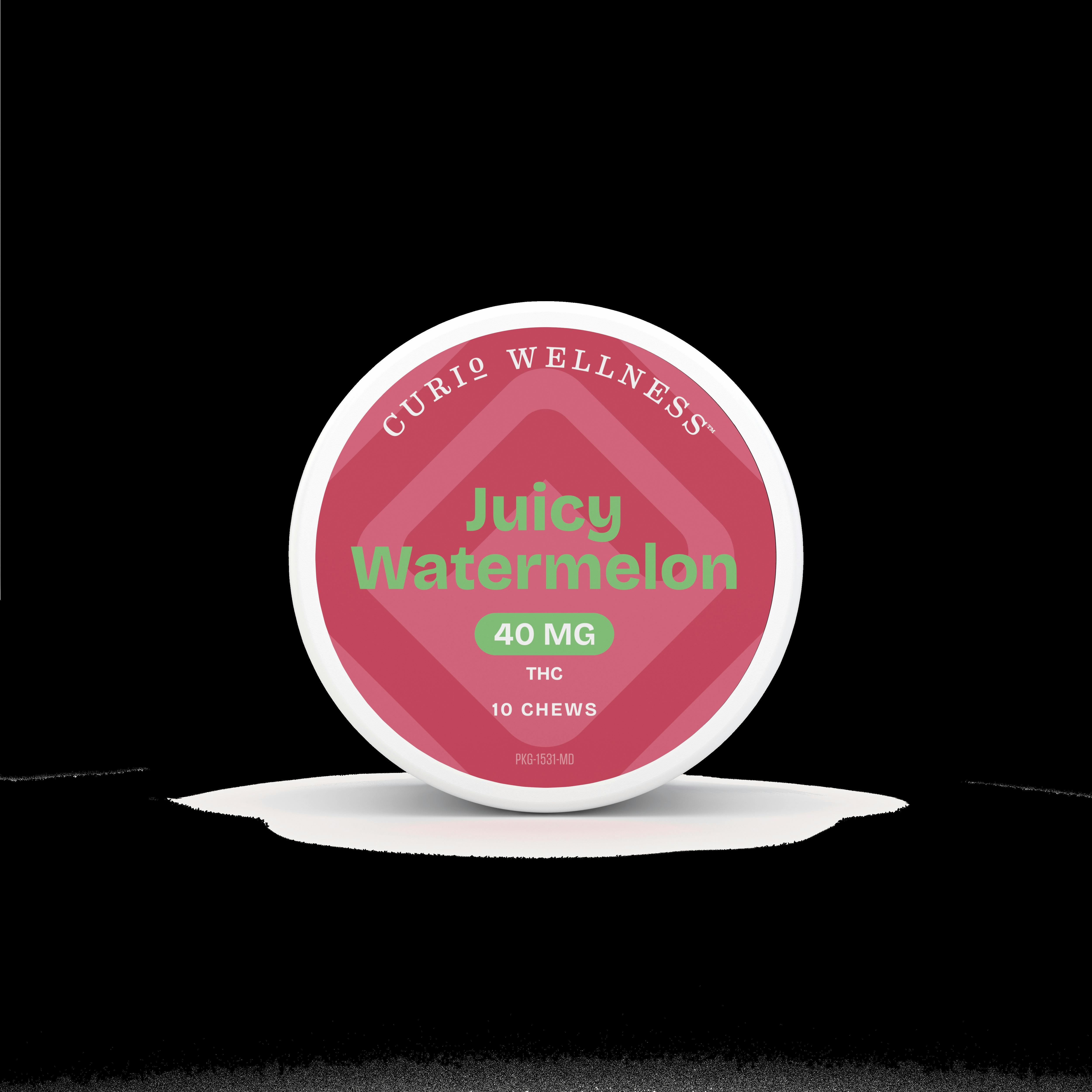 Juicy Watermelon Chews | 1000mg | 10ct | 40mg/ea by Curio Wellness - Missouri