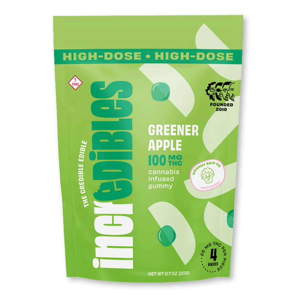 GUMMY | GREENER APPLE | 100MG | 4PK