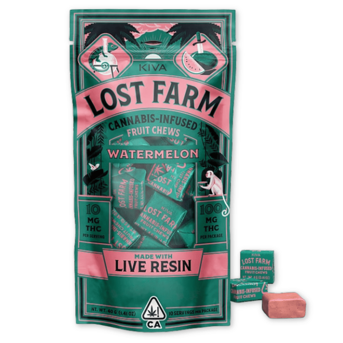 FRUIT CHEWS | LIVE RESIN | WATERMELON | | 100MG | 10PK