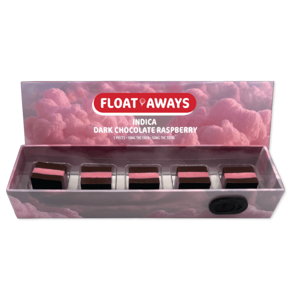 CHOCOLATE | FLOAT-AWAY | DARK CHOCOLATE RASPBERRY | 50MG | 5PK