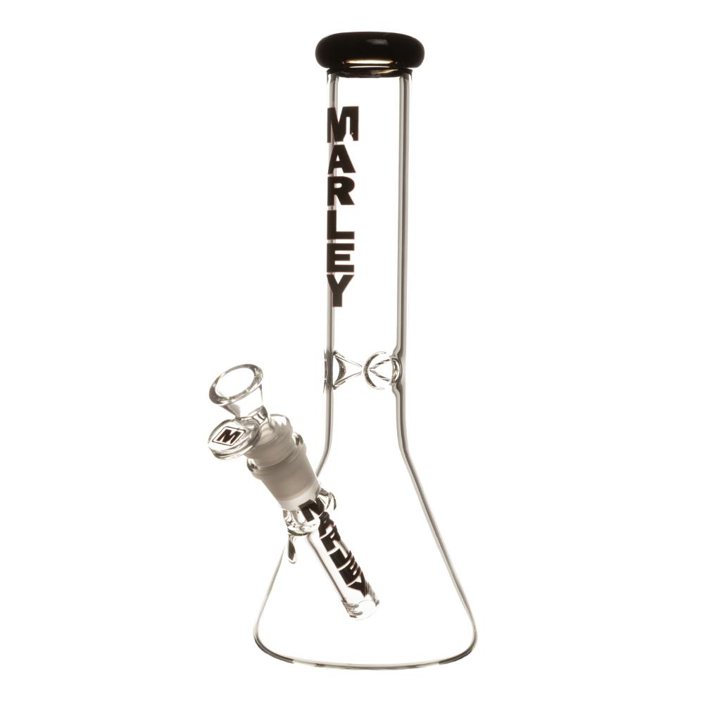 Clear Beaker Bong - 11" - Black