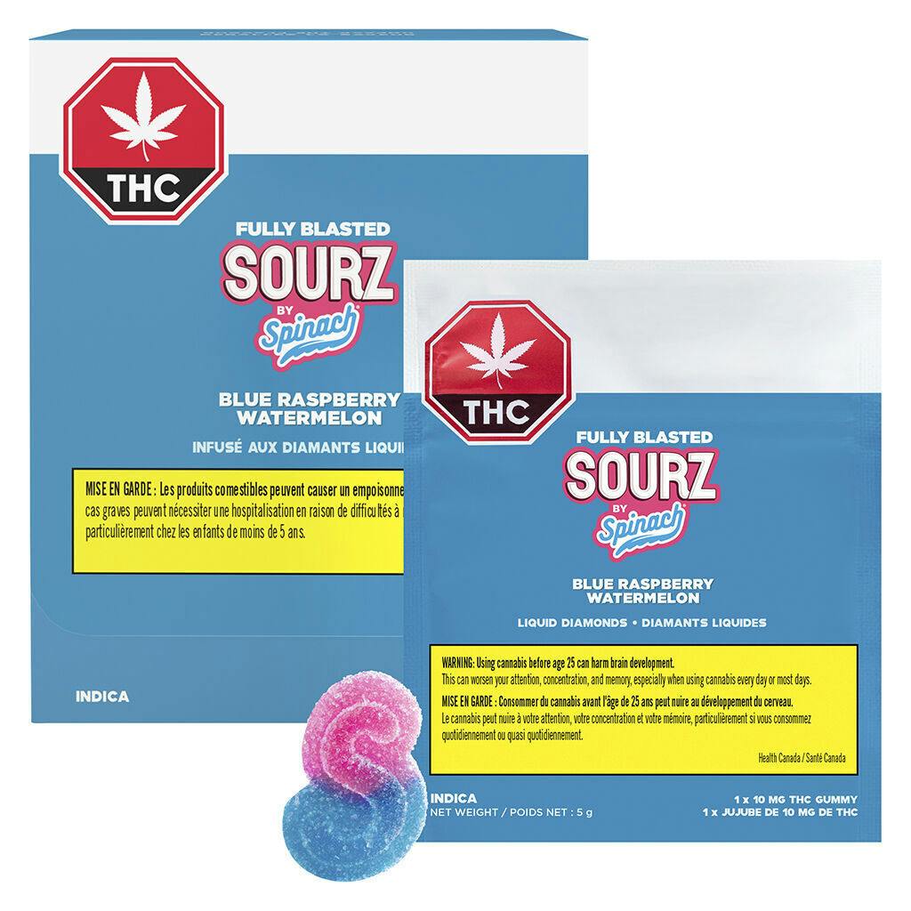 Fully Blasted Blue Raspberry Watermelon Gummies - 10x1 Pack