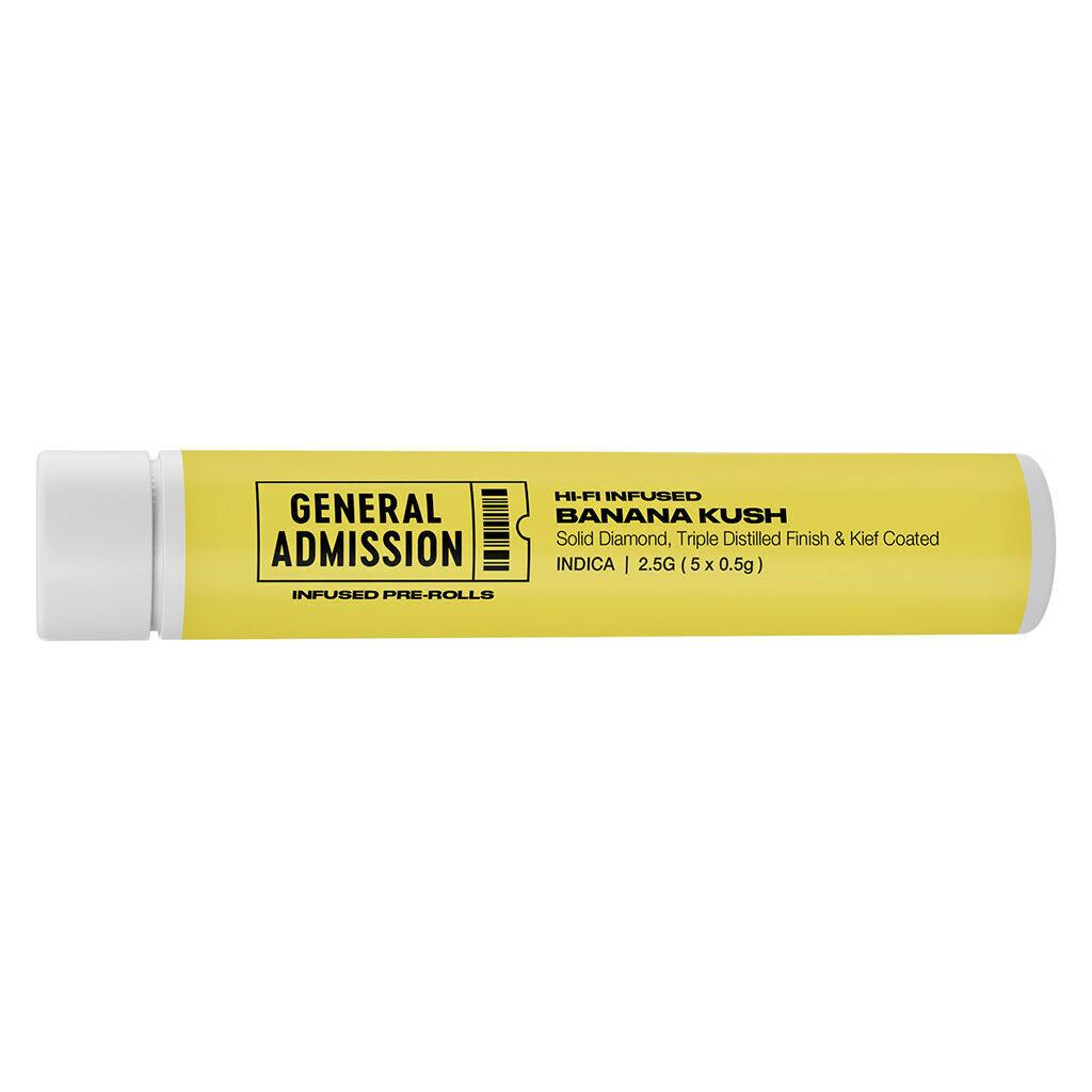 Banana Kush Hi–Fi Infused Pre-Rolls - 5x0.5g
