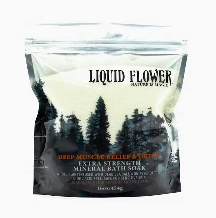 Deep Muscle Relief & Detox | Extra Strength Mineral Bath Soak | Liquid Flower