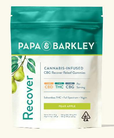 Pear Apple Recover THC:CBD:CBG | 100mg (10pk) Gummies | Papa & Barkley