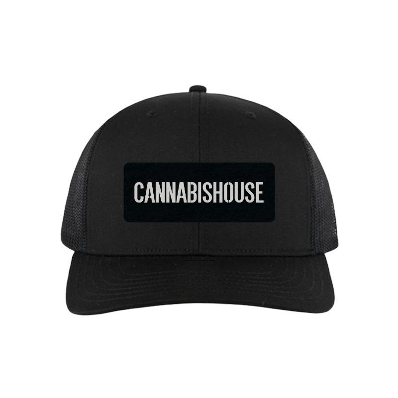 Hat - Black Leather Label (Silver and Black)