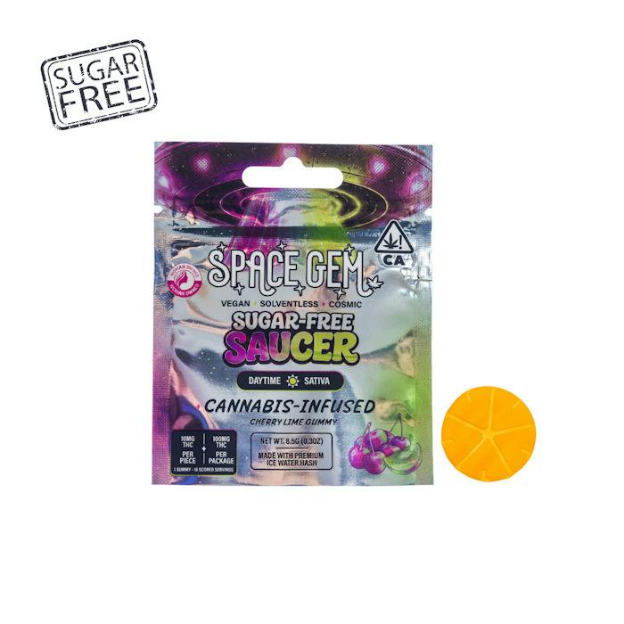 Cherry Lime [S] Saucer | 100mg Lion's Mane Mushroom Vegan Sugar-Free Single Gummy | Space Gem