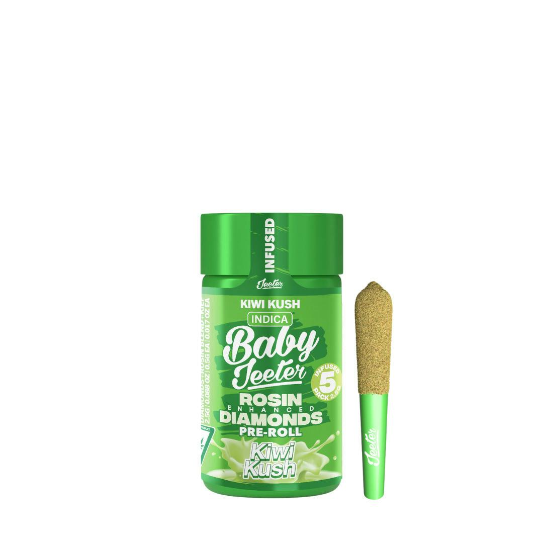 Jeeter | Kiwi Kush Infused Pre-Roll Pack | 5x0.5g