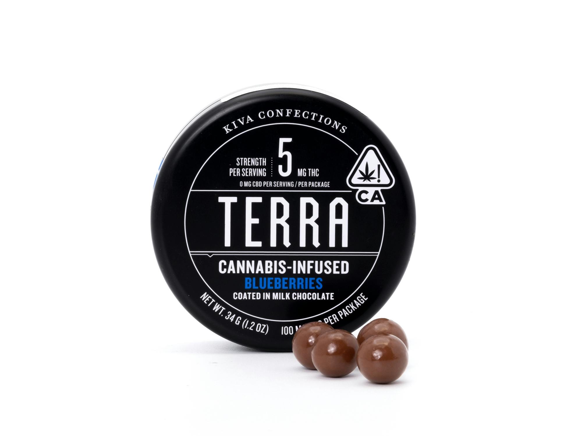 Terra | Milk Chocolate Blueberries | 100mg | 20ct | 5mg/ea