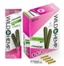 Wild Hemp Strawberry Hemp Wraps 4pk ND #52466