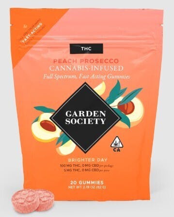 Garden Society Peach: Garden Society Peach Prosecco Gummies