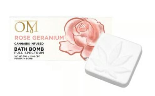 SALE OM Rose Geranium Bath Bomb