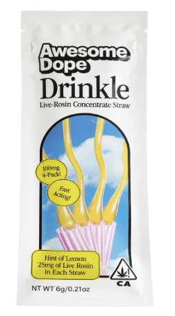 EDIBLE ROSIN STRAW - INDICA - 25 mg - 4 Pack