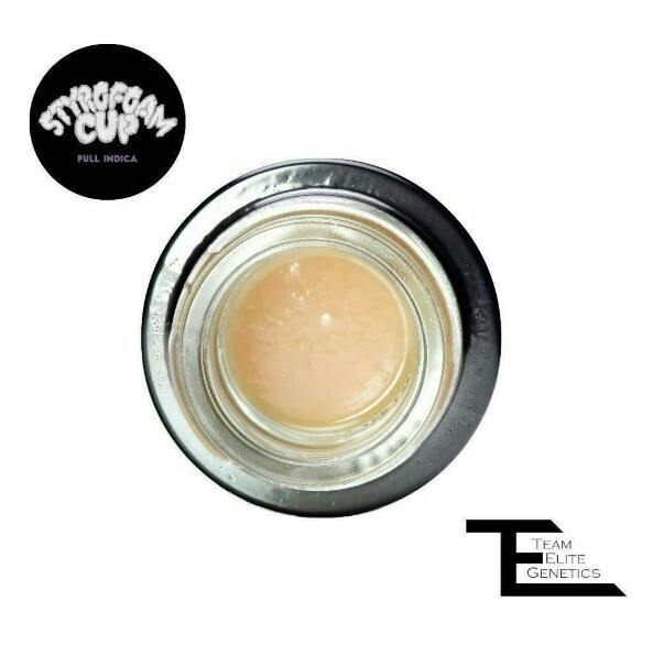 STYROFOAM CUP SOLVENTLESS ROSIN - 1 g