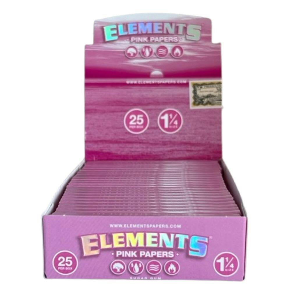 Elements Pink 1 1/4 Rolling Papers