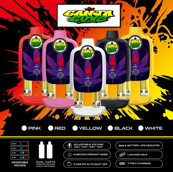 Dual Vape Cart Battery (White)