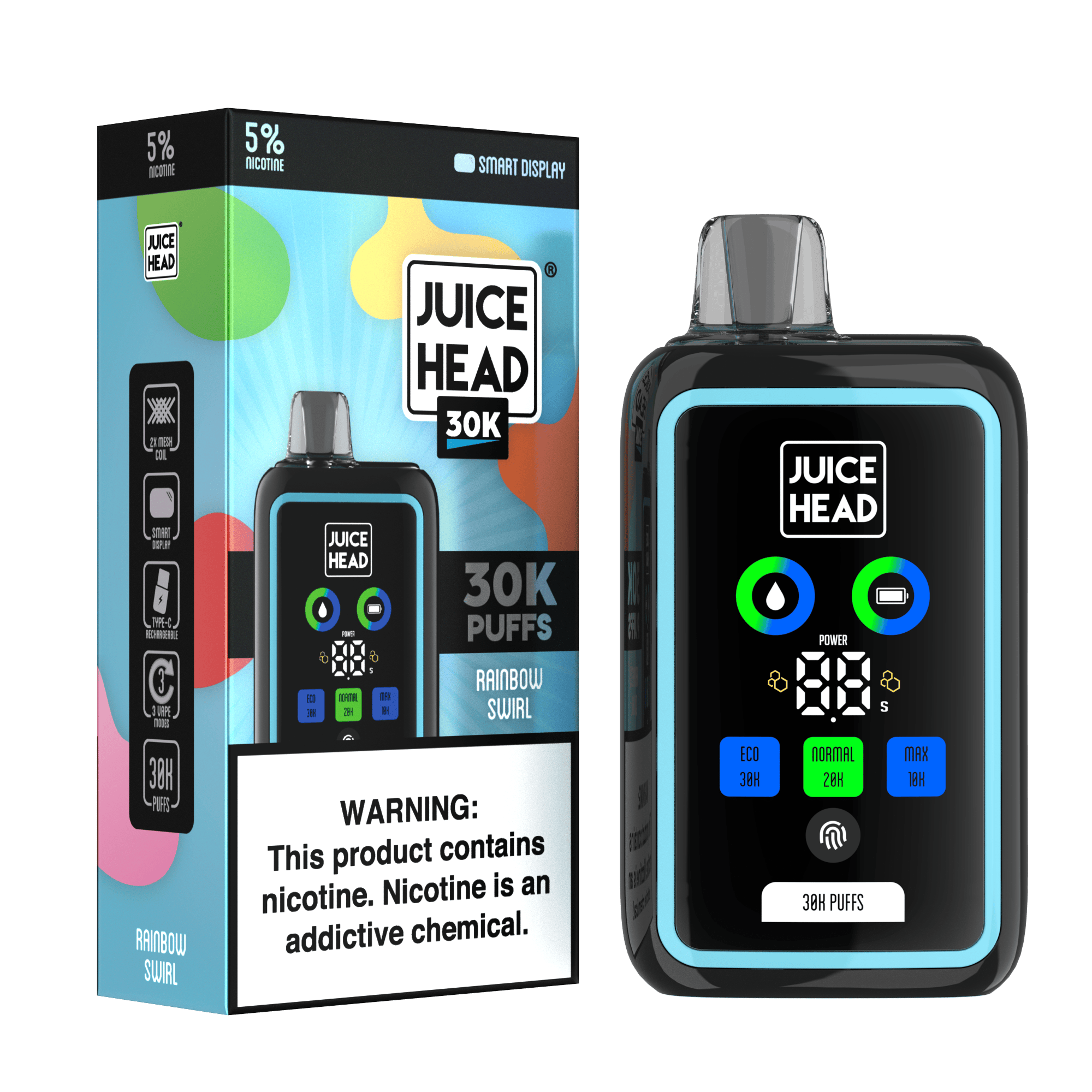 JUICE HEAD 30K - Rainbow Swirl
