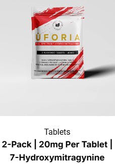 UFORIA - 40mg 7-Hydroxymitragynine 2-Pack Kratom Tablet