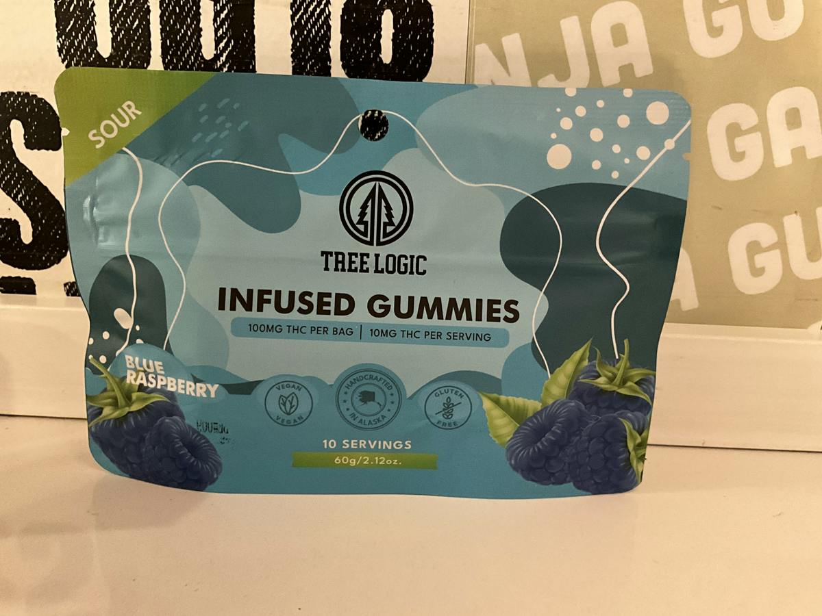 Sour Blue Raspberry Gummies 100MG