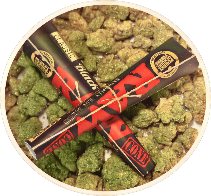 Raw Black pre-rolled cones, king size