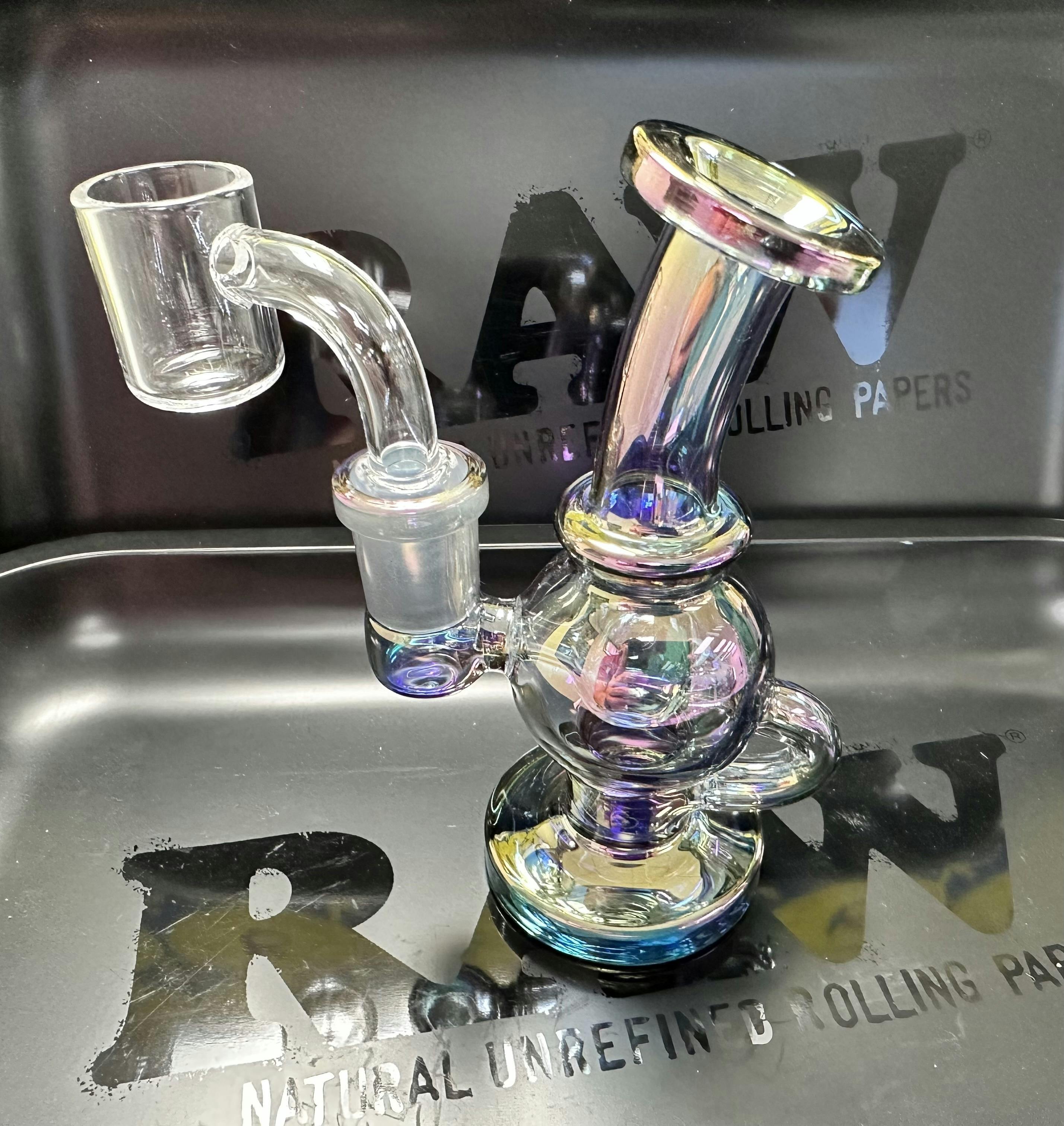 5" SirEEL iridized Fab-egg Incycler bong with banger