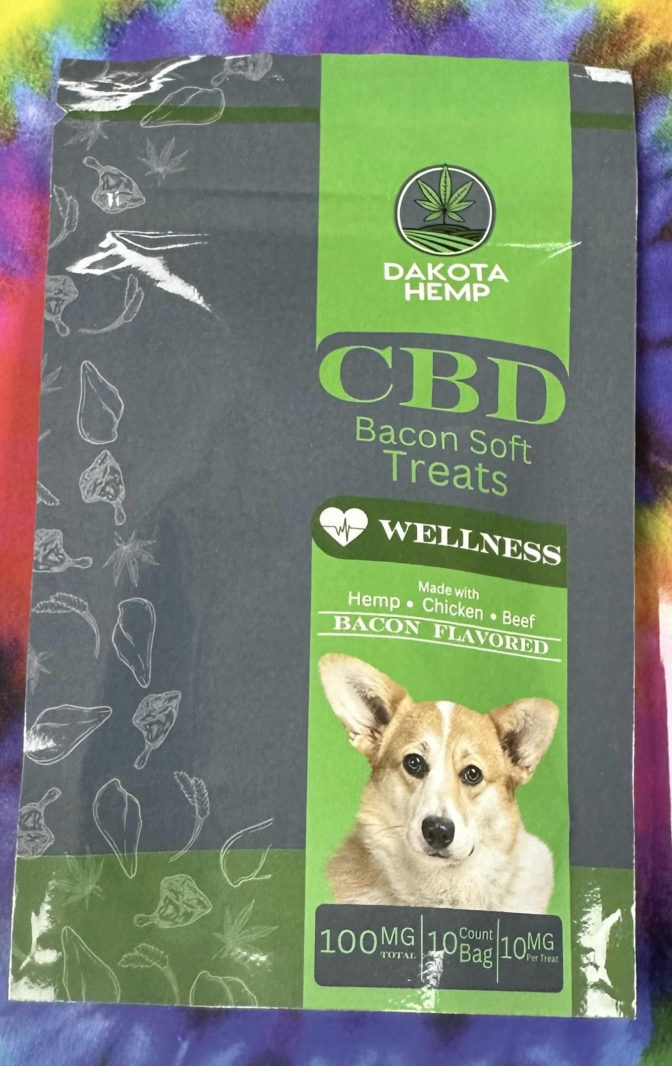 Dakota Hemp - CBD Dog bacon treats 100MG /10MG ea 10 count