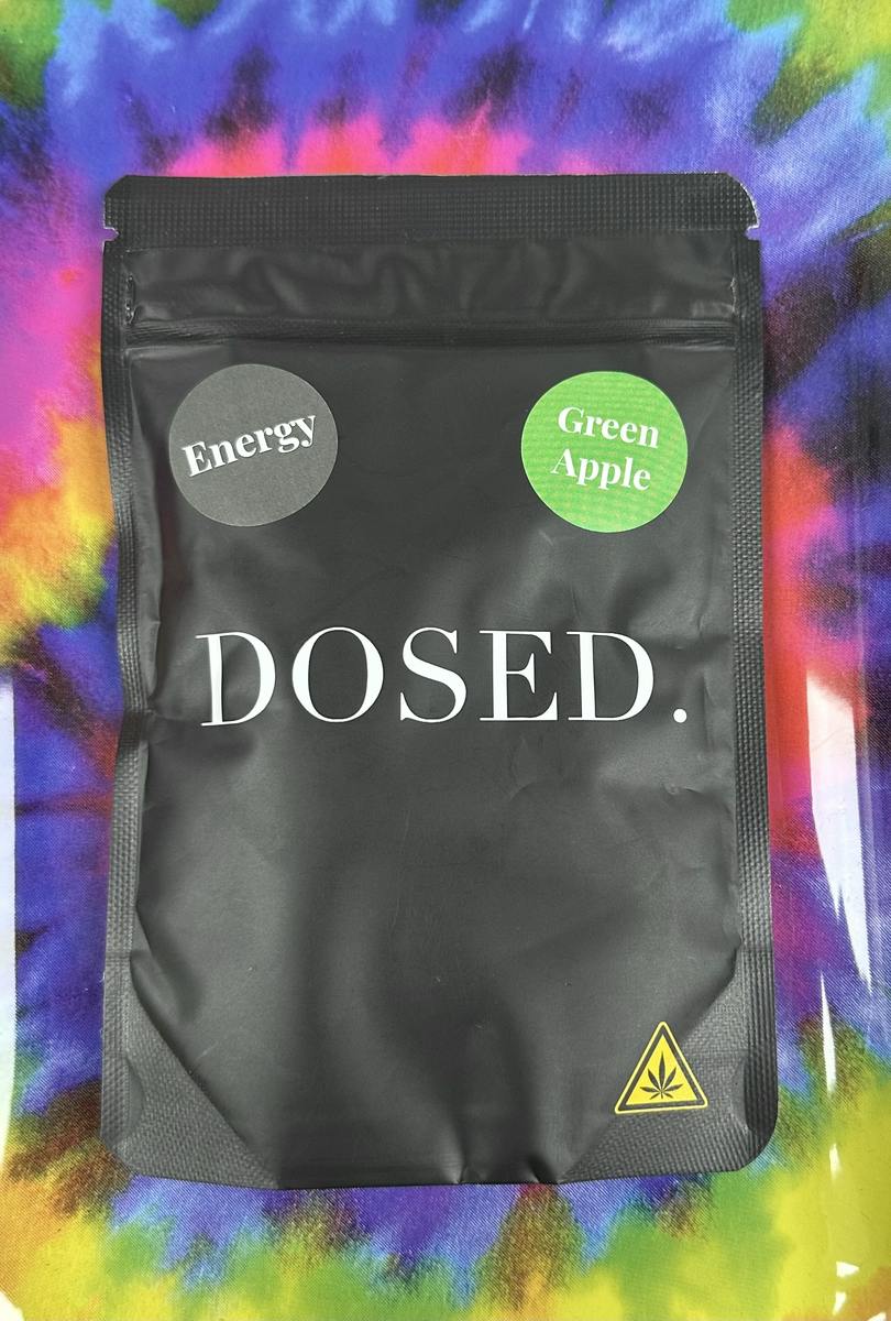 605 - DOSED Green Apple Energy 10 pk Gummy - 10mg each