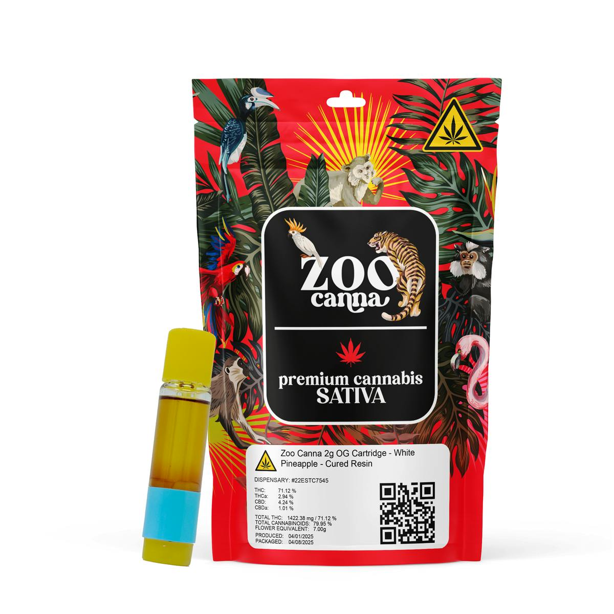 Zoo Canna - White Pineapple Cured Resin 2g Cart - Sativa