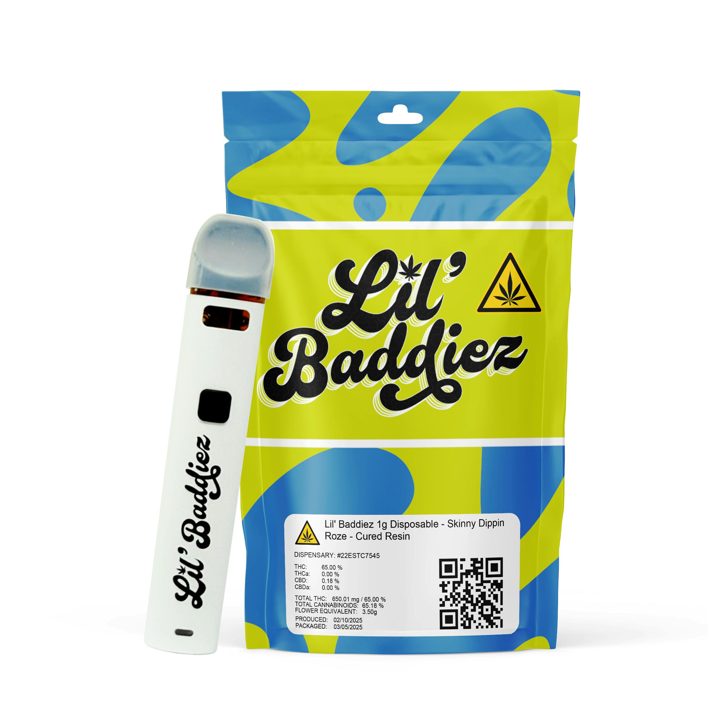 Lil Baddies - Skinny Dippin' Rose Cured Resin 1g Disposable #2 - Indica