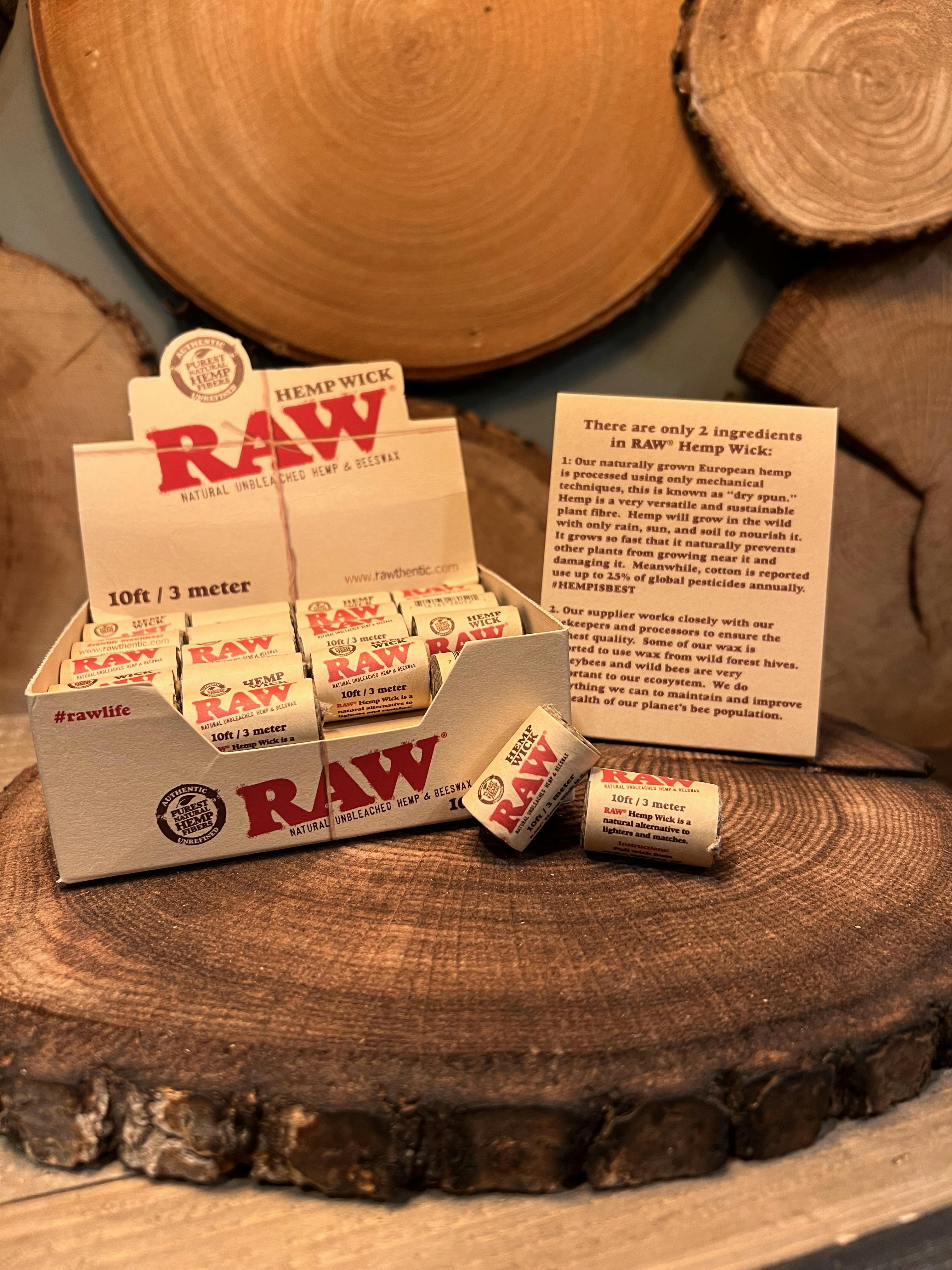 RAW | Hemp Wick Roll - 10ft/3m - Regular