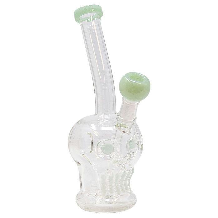 White Skull Face 8" Bong
