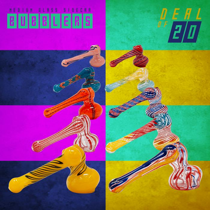 Assorted Inside-out Medium Sidecar Bubbler