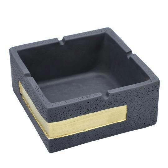 Cement Square Ashtray - Grey
